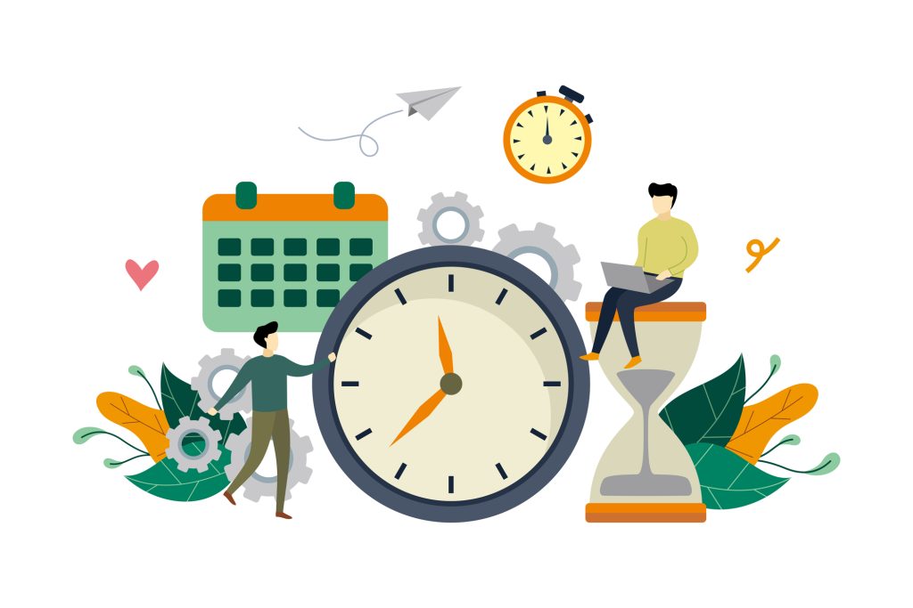 Illustration of workers_calendars_clocks