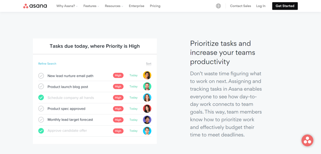 Asana-landing-page-screenshot