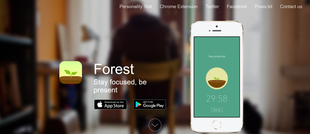 Forest landing page screenshot