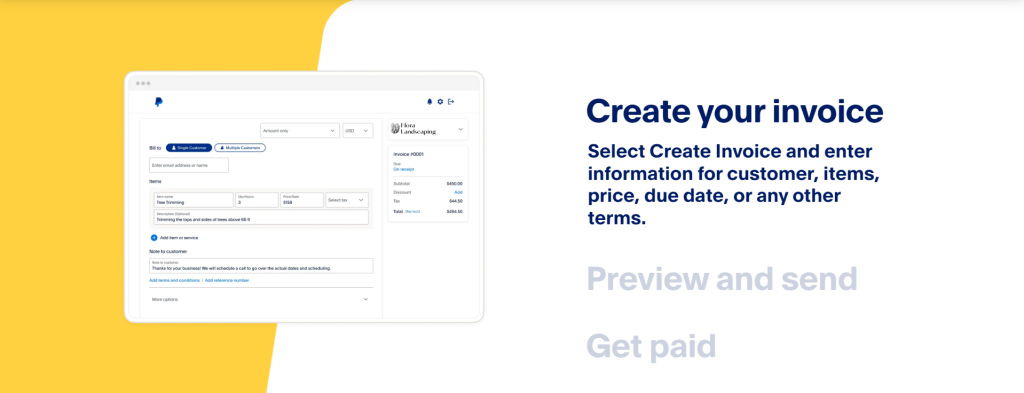 PayPal-Business-create-an-invoice-screenshot