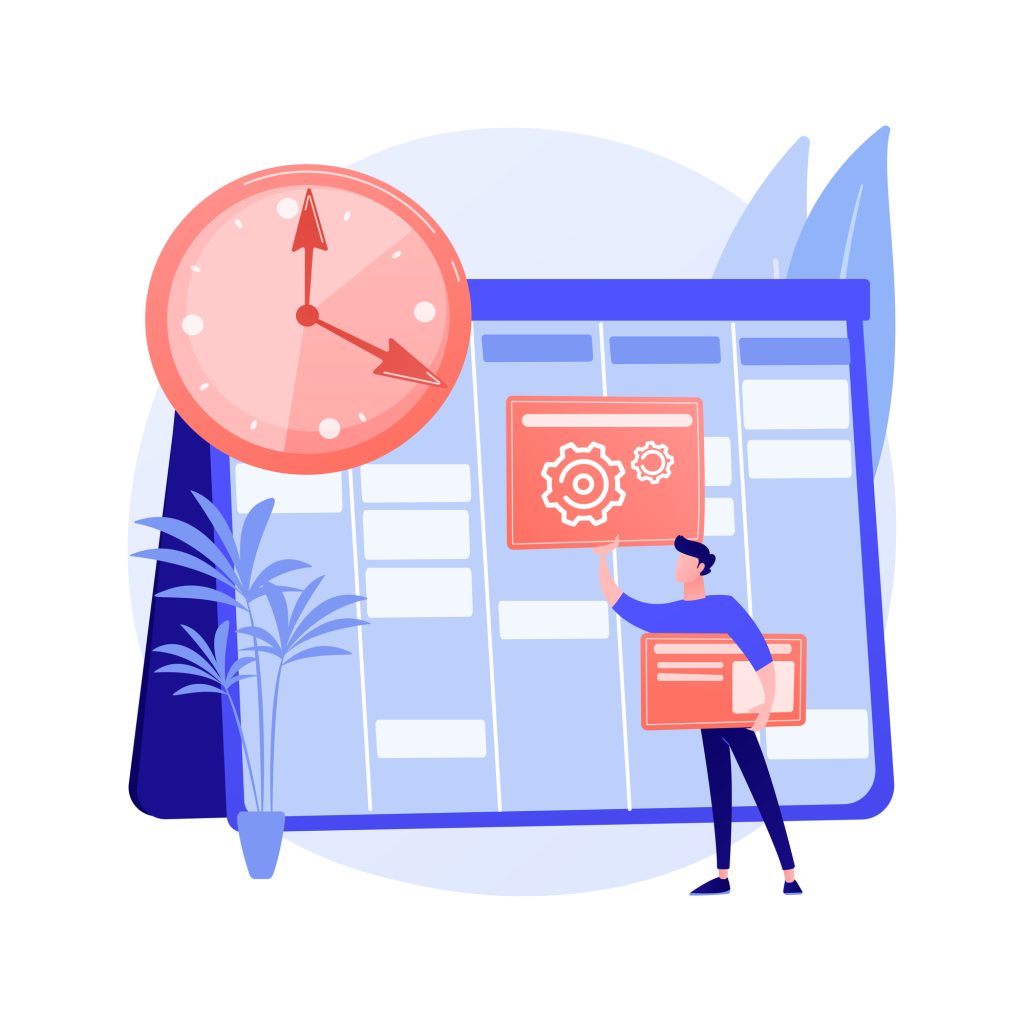 daily schedule vector illustration. 