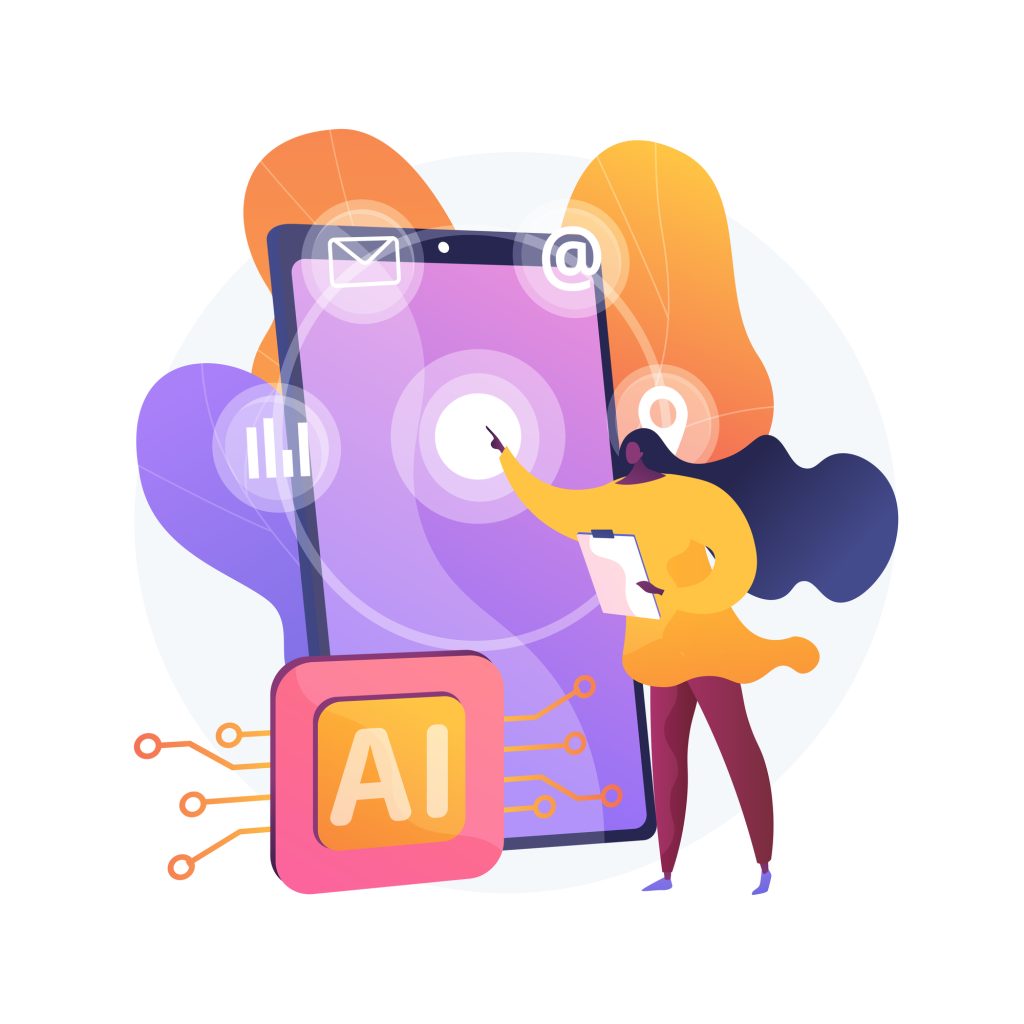 woman using Artificial Intelligence